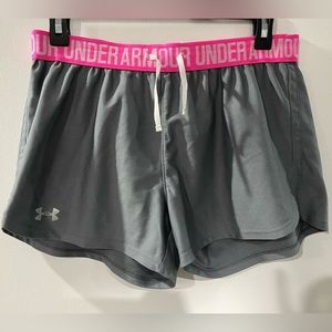 Under Armour Shorts. Grey/pink. Medium